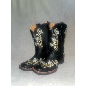Girl Leather Cowboy Boots from Mexico size 21 1/2  USA size 2